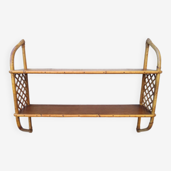 Rattan wall shelf from the 60s