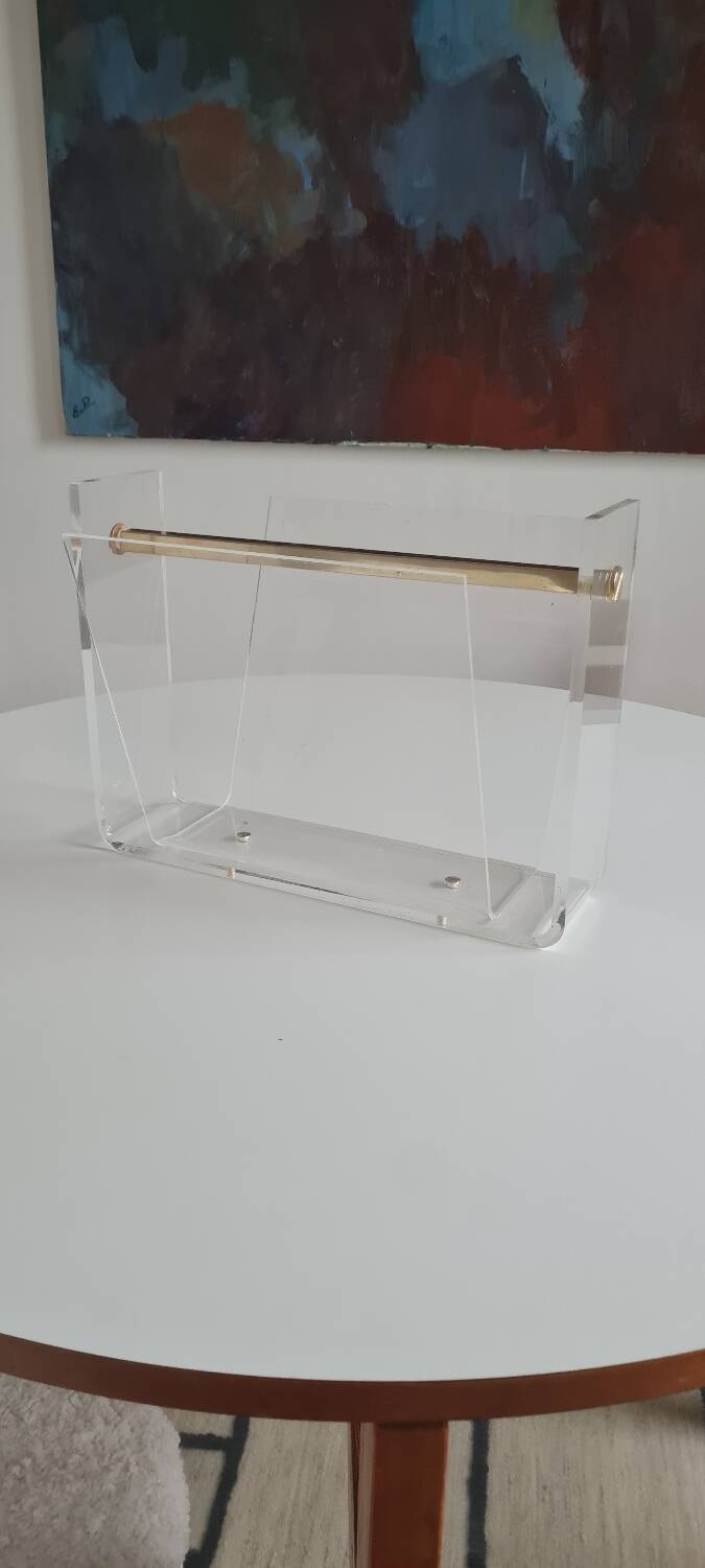 Magazine rack by David Lange for Roche Bobois 1980
