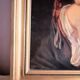 Painting little blond boy with open shirt