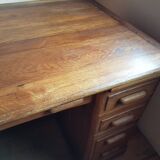 Double-caissons oak desk - 1950