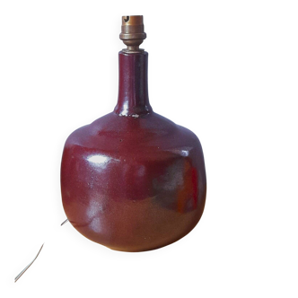 Lampe en céramique émaillée 1960 scandinave violet grès