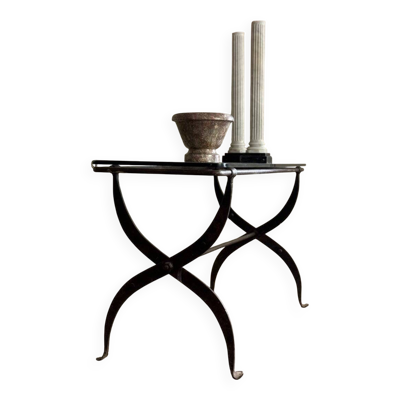 Table d’atelier en fer forgé vers 1900