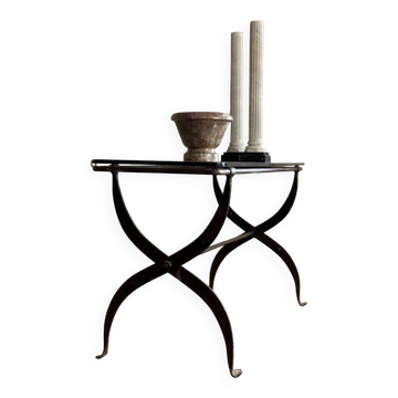 Table d’atelier en fer forgé vers 1900