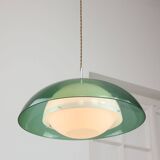 Italian Green Pendant Lamp in Plexiglass