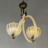 Venetian glass chandelier from Murano, circa 1950.