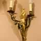 Louis XV Style wall light in gilded bronze from the 20th century decorated with acanthus leaves.