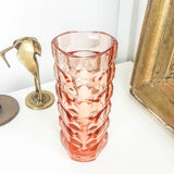 Art Deco geometric pink vase