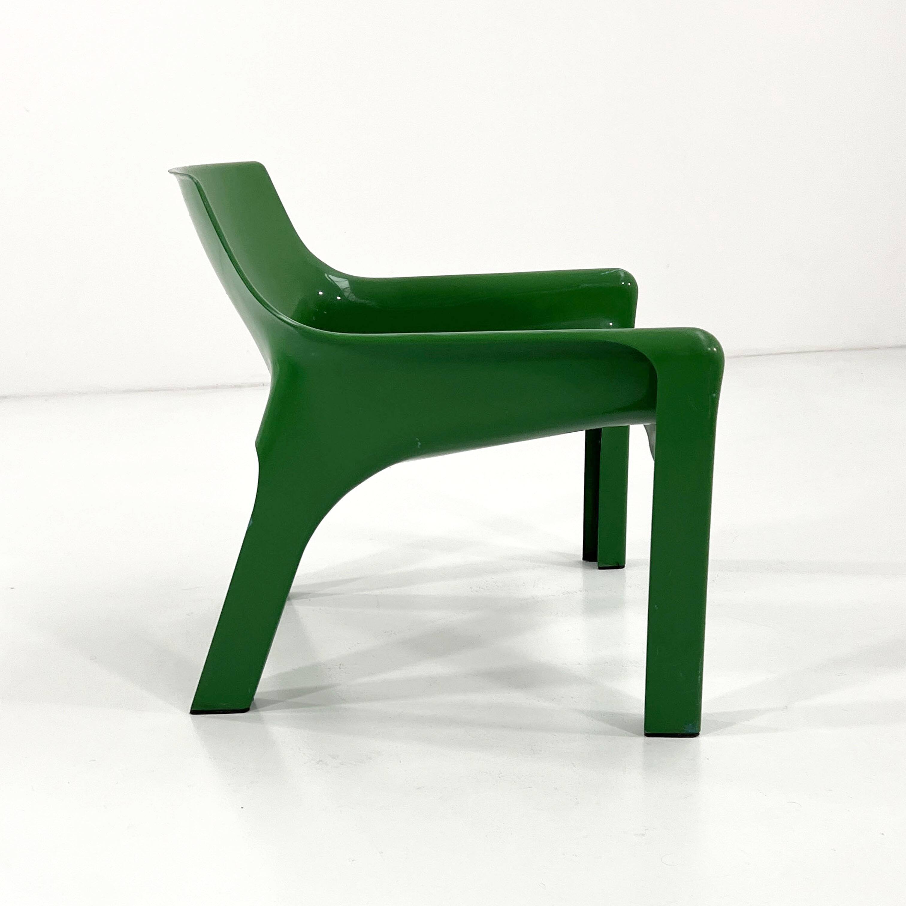 Vicario armchair in green by Vico Magistretti for Artemide, 1970
