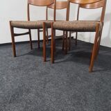 Set of 4 vintage teak dining chairs