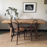 Solid wood farmhouse table
