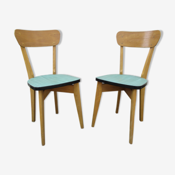 Pair of 2 bistro chairs 60s