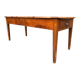 Antique cherry farmhouse table with 2 drawers and 1 pull-out
