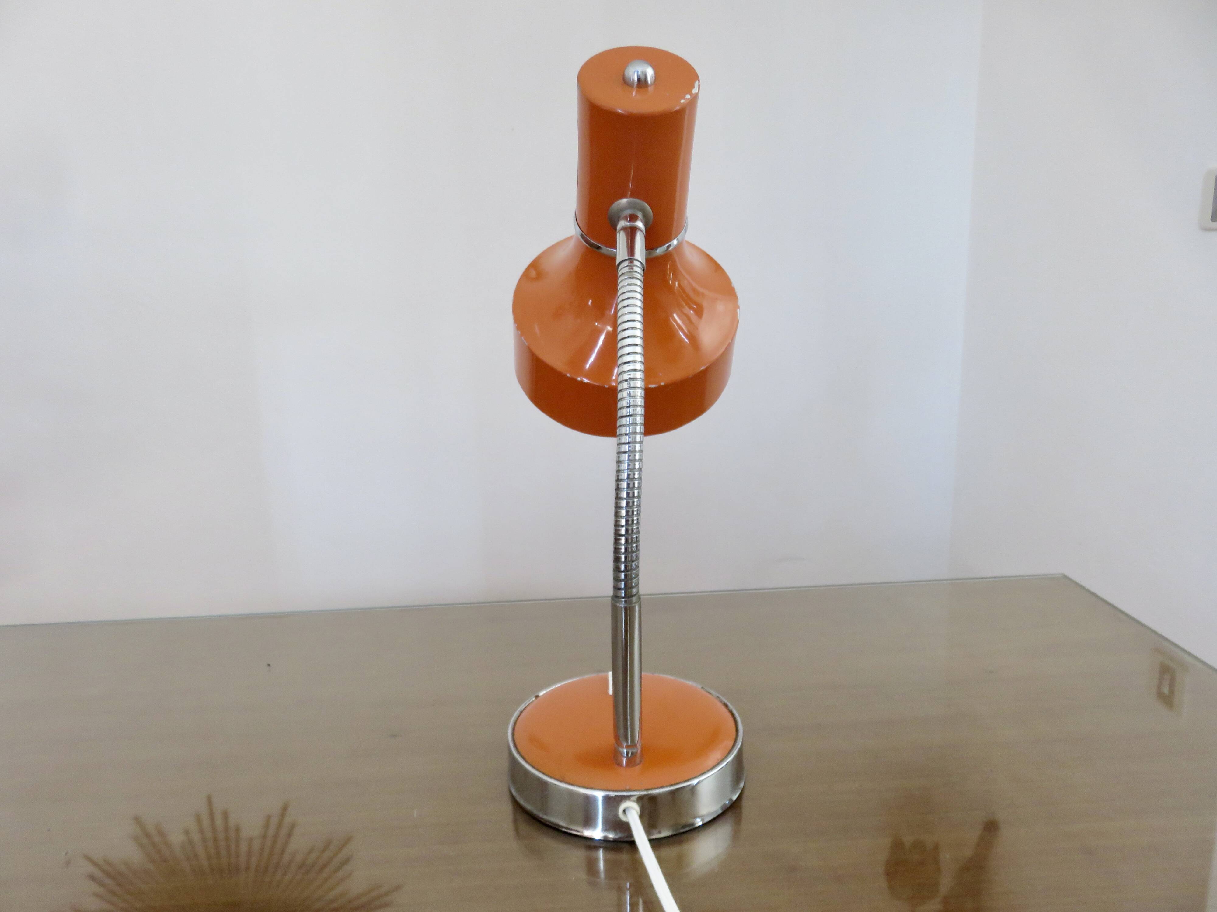 Orange Italian lamp from the 70s