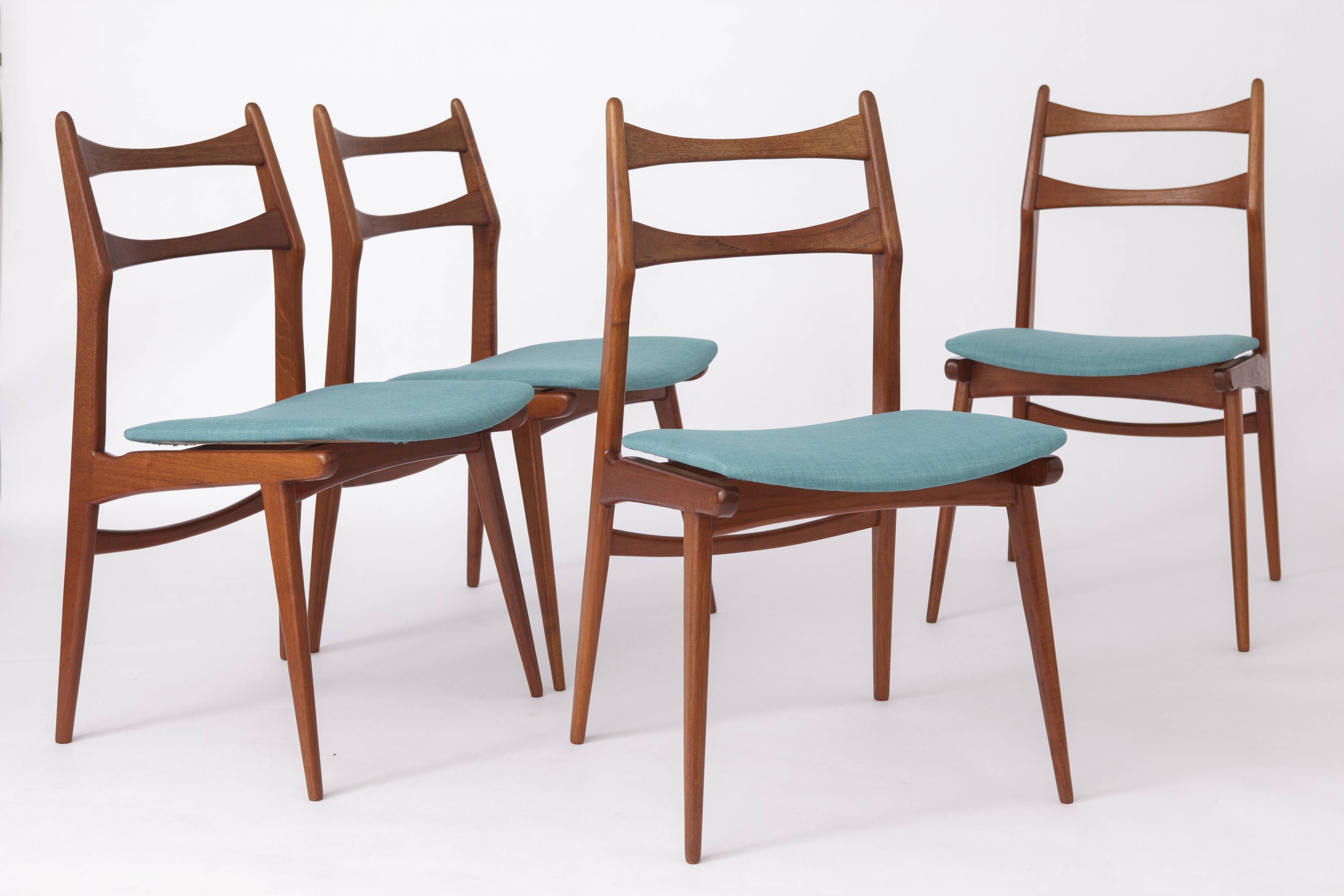 Set of 4 Habeo “Boomerang” Teak Dining Chairs, 1960s Germany | Mid-Century