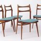 Set of 4 Habeo “Boomerang” Teak Dining Chairs, 1960s Germany | Mid-Century