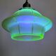 Lampe à main art déco en glaçure d’uranium; symmetrisch gelijnd, Belgique