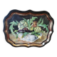 Vintage painted metal tray, still life