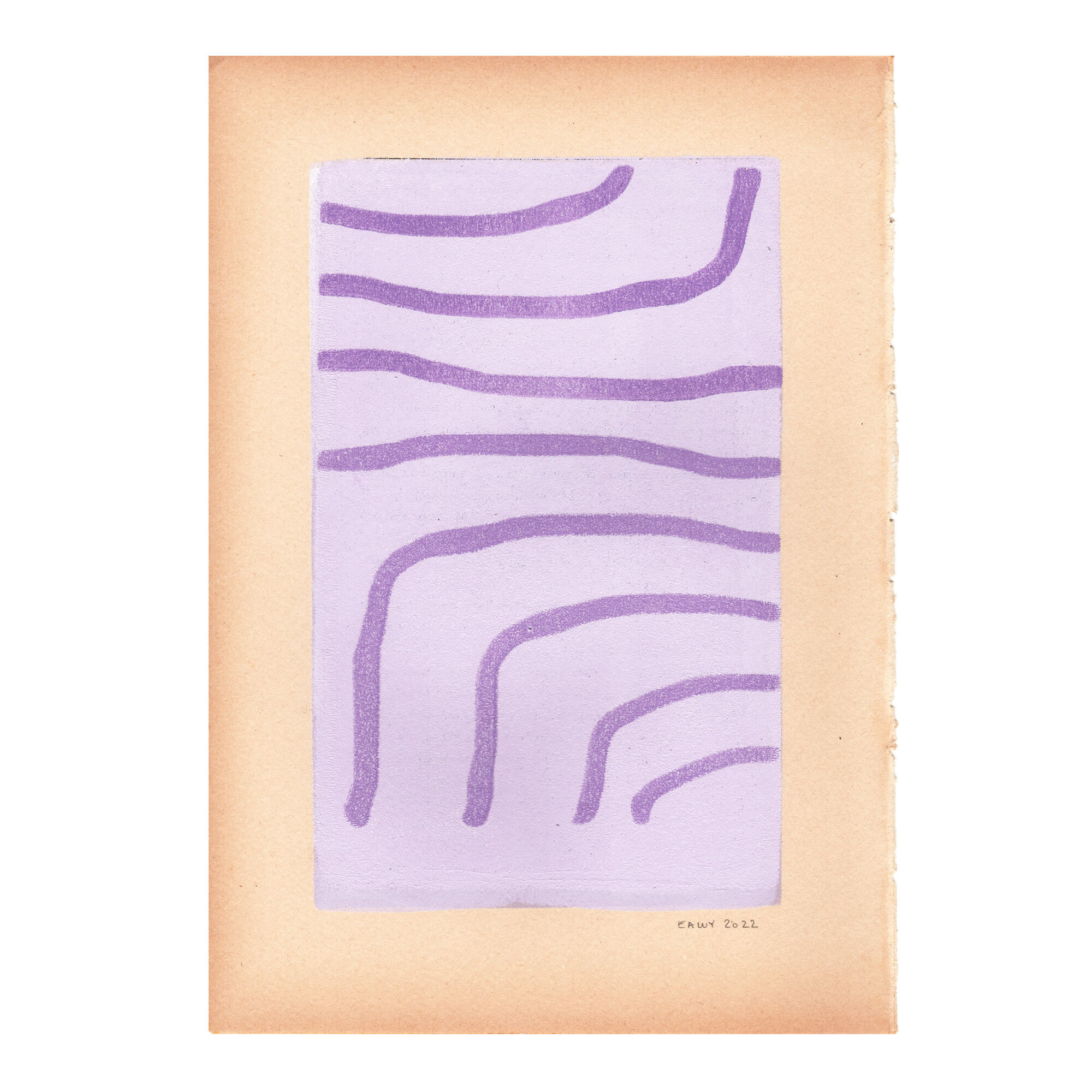 Duo de peintures sur papier ancien signées Eawy