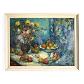 Grande peinture de nature morte des années 1960, 1962.
