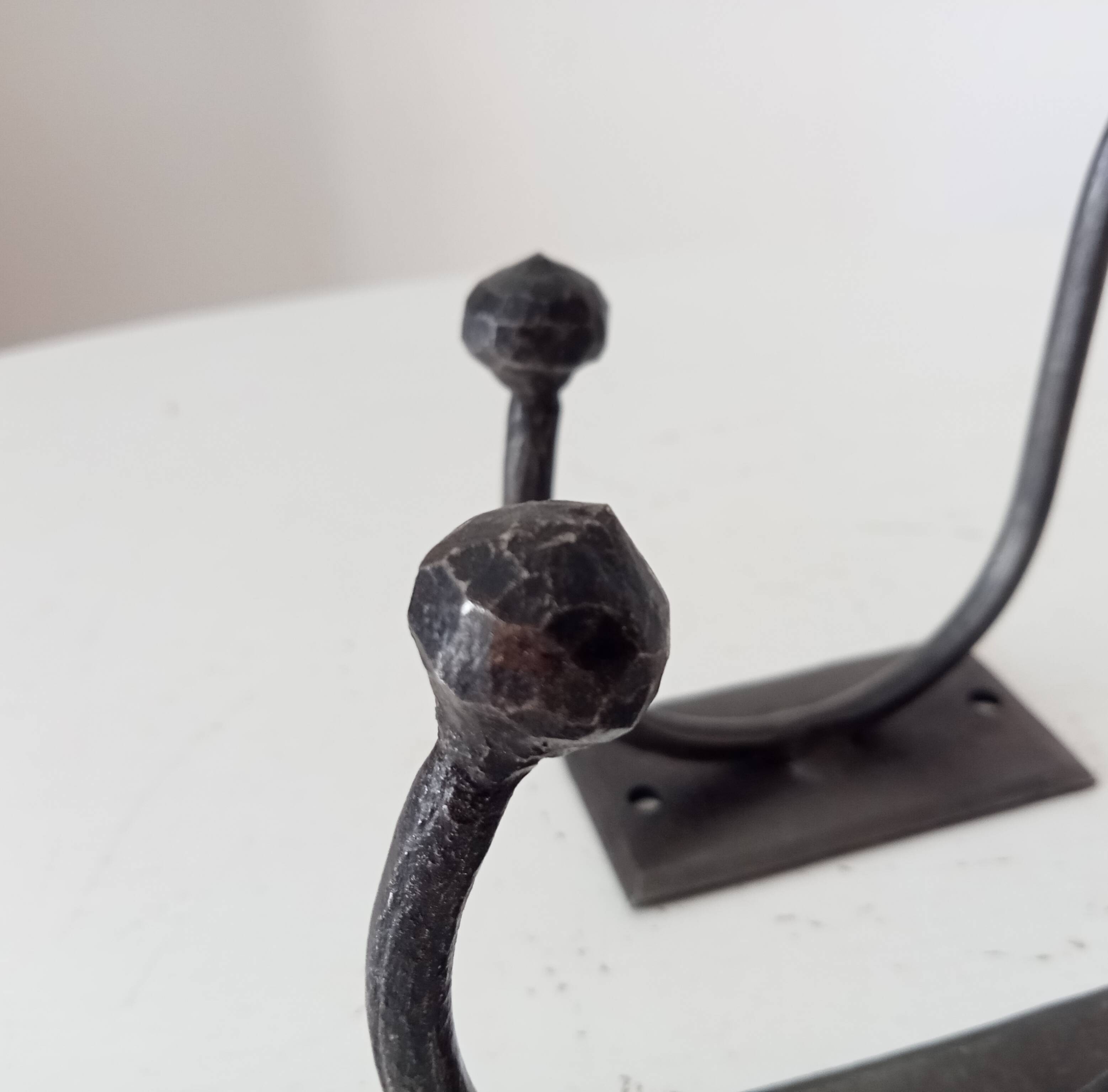Brutalist coat rack pair