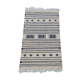 Kilim traditional white and blue handmade carpet 205x110cm
