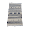 Kilim traditional white and blue handmade carpet 205x110cm