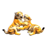 Ceramic tigers signed Ronzan Italy 1960