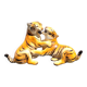Ceramic tigers signed Ronzan Italy 1960