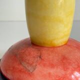 ALABASTER STONE LAMP Blue, Yellow and Red 80s