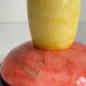 ALABASTER STONE LAMP Blue, Yellow and Red 80s