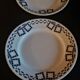 Series of four flat earthenware plates P.B. Rochechouart Limoges model Anna