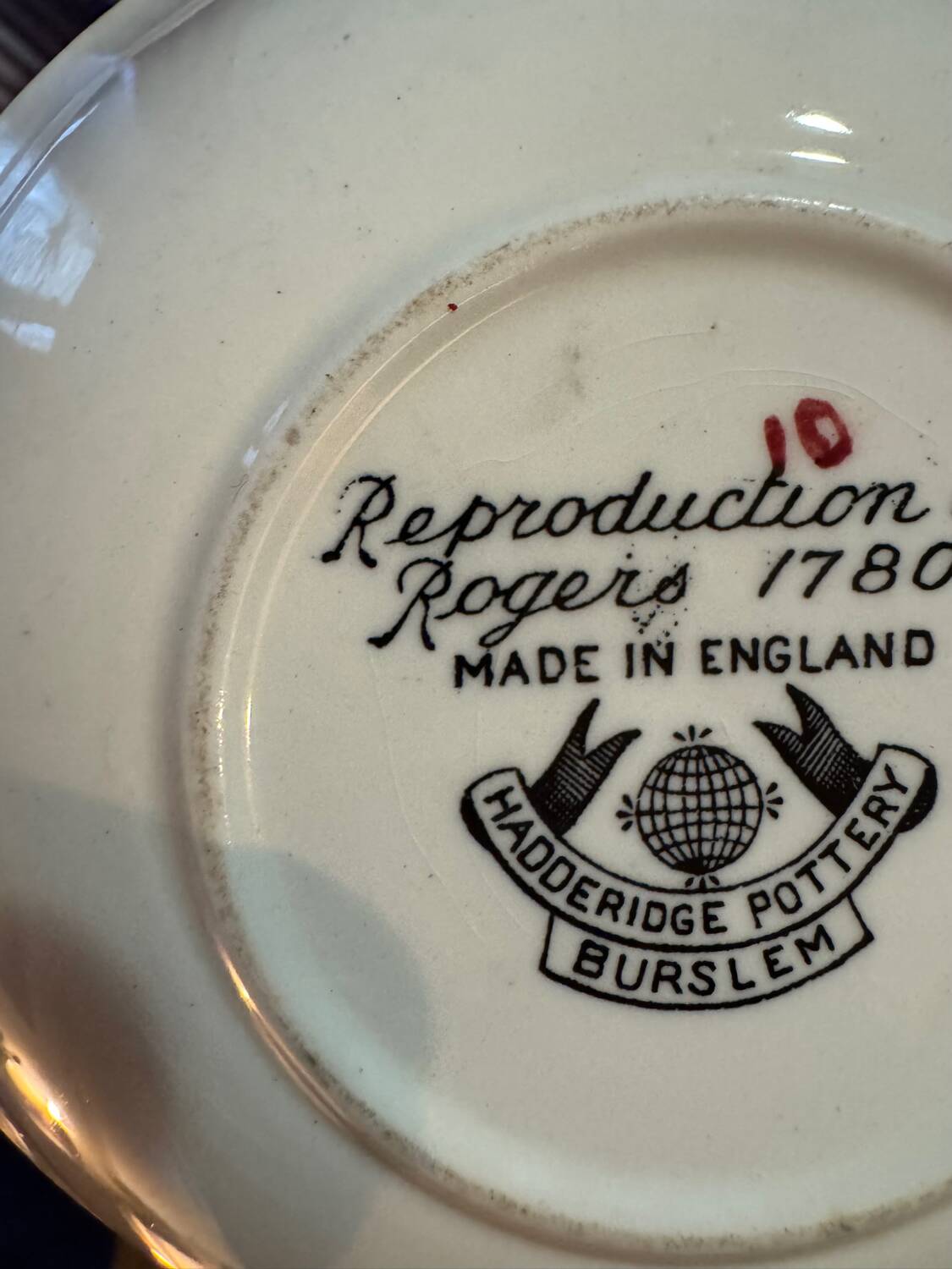 Small dish and 5 English bowls – Reproduction Rogers 1780 – Bursl
