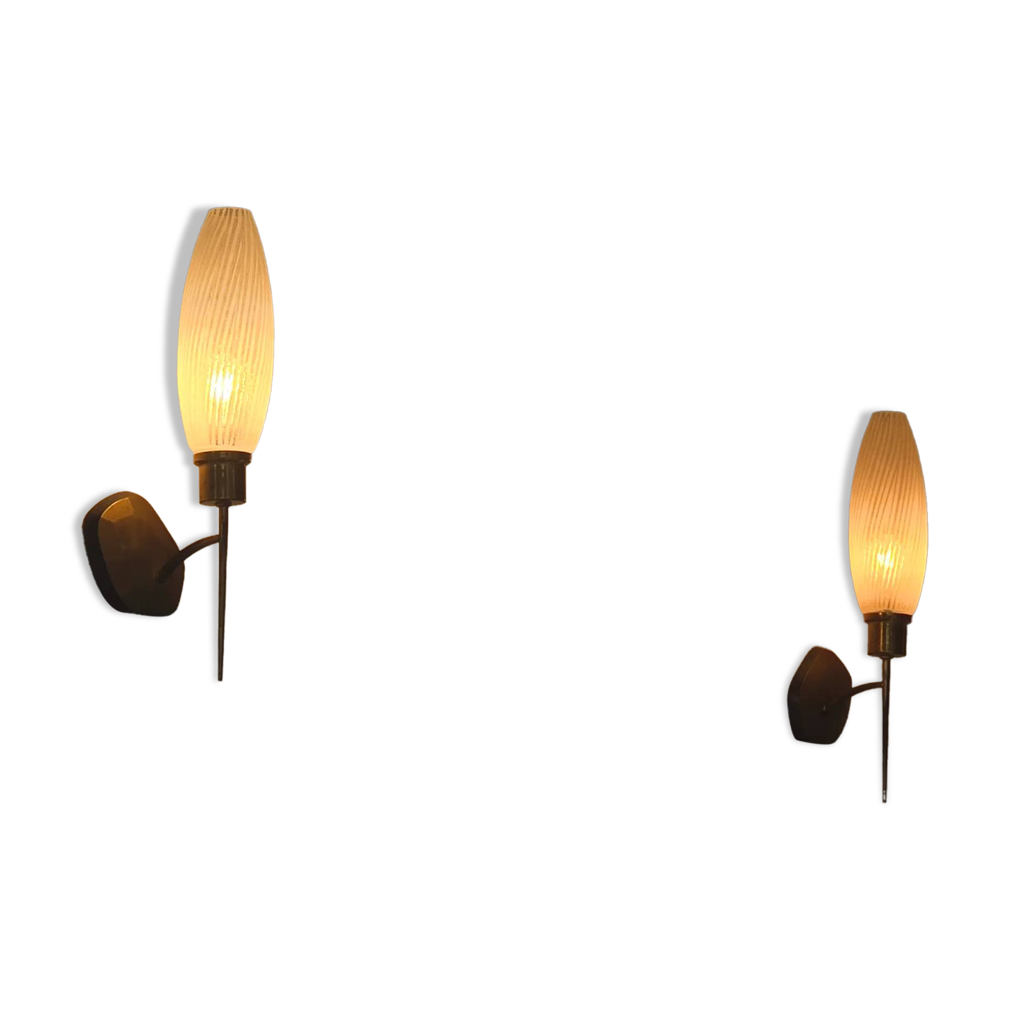 Pair of Italian bronze wall sconces