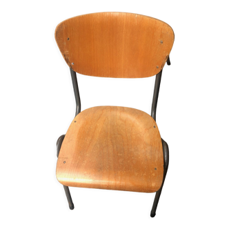 Chaise vintage empilable bois métal