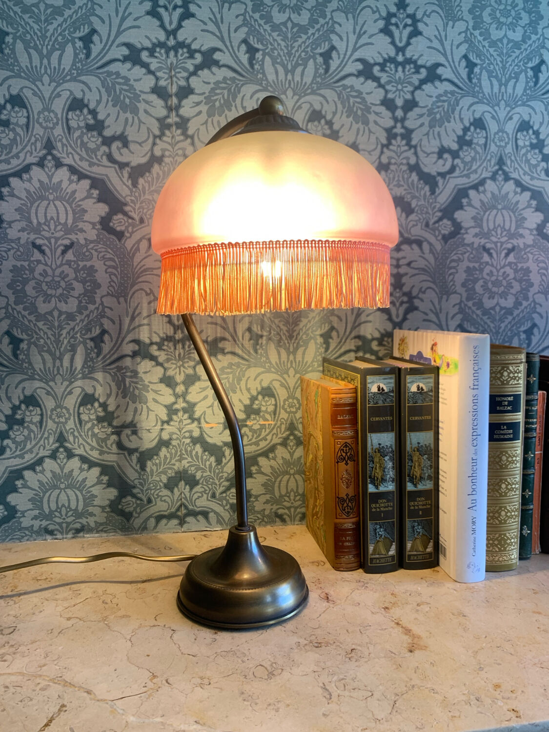 Art Deco Swan Neck Lamps