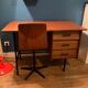 Paire de chaises vintage bois et métal pour bureau d'écolier