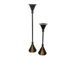Pair of geometric Memphis candlesticks