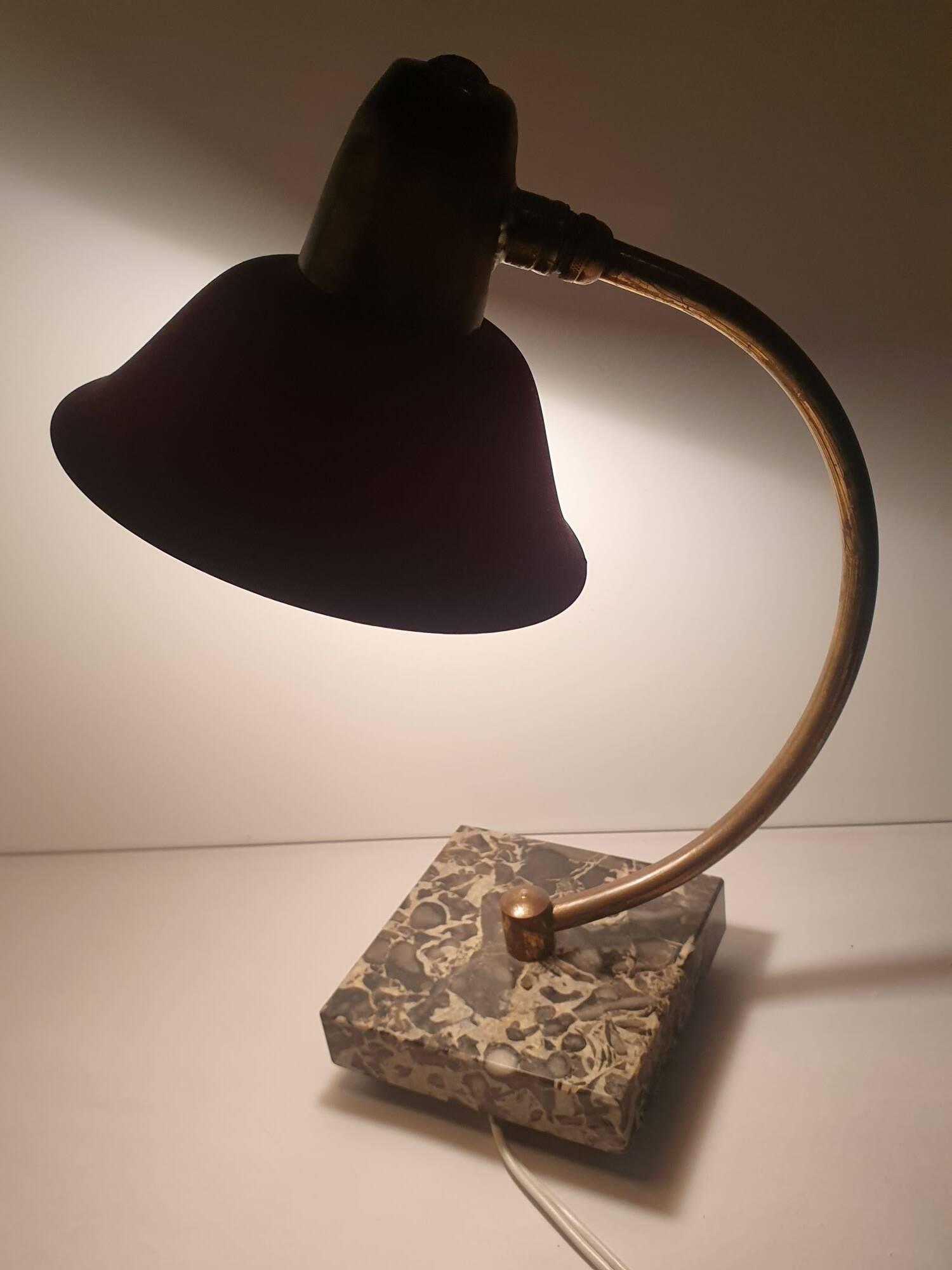 Vintage red desk lamp