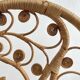 Vintage Four-part Rattan Peacock Screen, Room Divider, 1950s