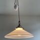 Art Deco porcelain and glass pendant light