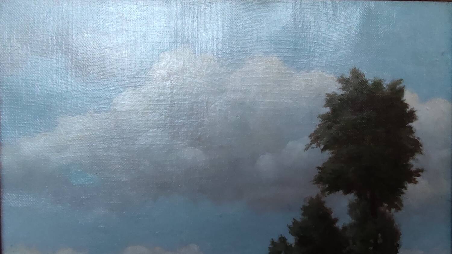 Old Canvas Oil Painting/Scene Of Life/The Washerwomen/Signed M.Merlin