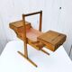 Old wooden folding sewing box