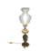 Vintage desk lamp in onyx and brass, oil lamp style.