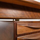 Mid-century walnut freestanding desk from Rosengren Hansen, Denmark, 1960s