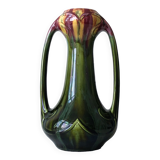 Old vase with two handles delight floral decoration style Art Nouveau Faïenceries Thulin Belgium