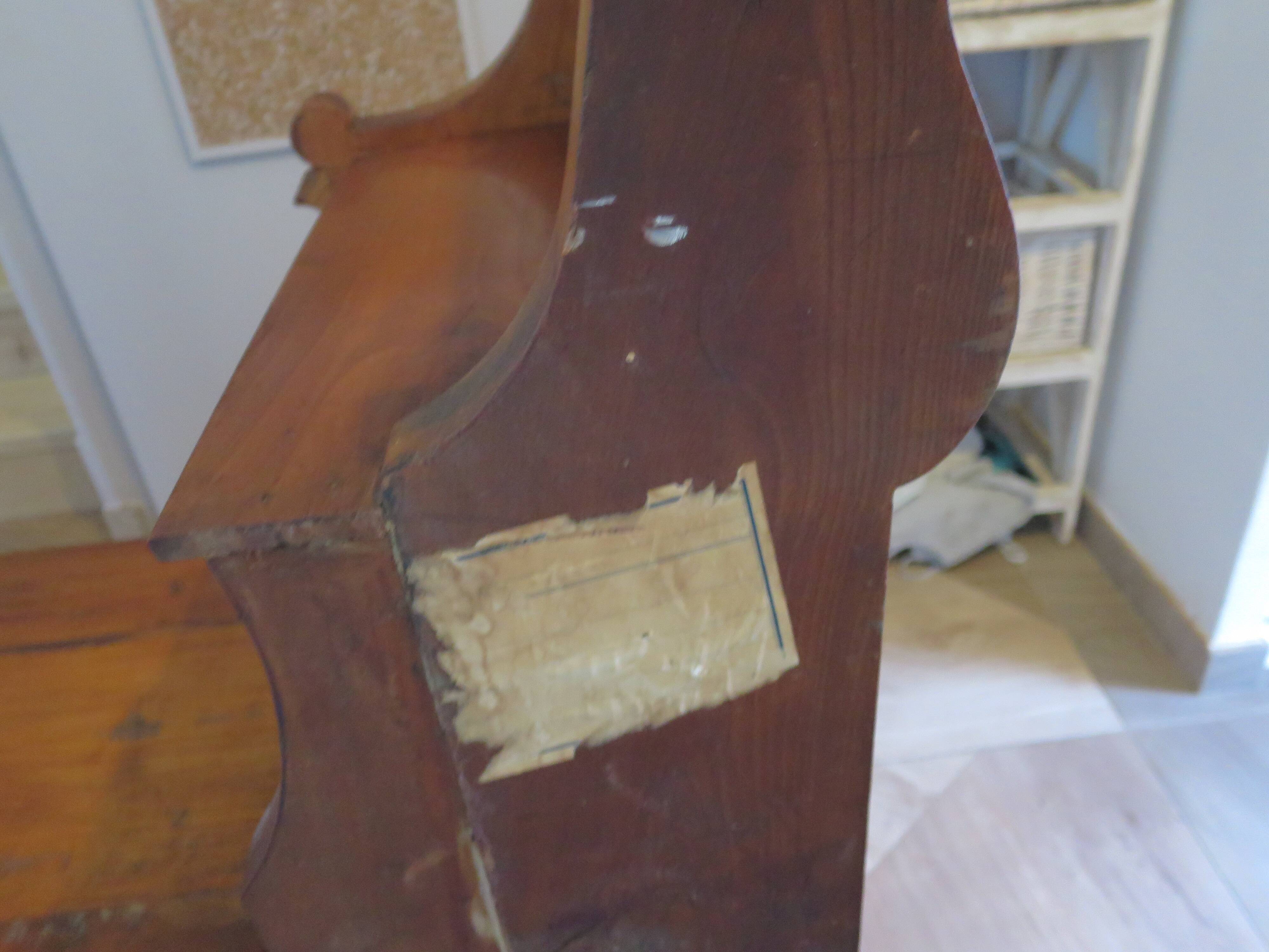 Antique trunk bench - Louis Philippe style - trunk seat - solid wood