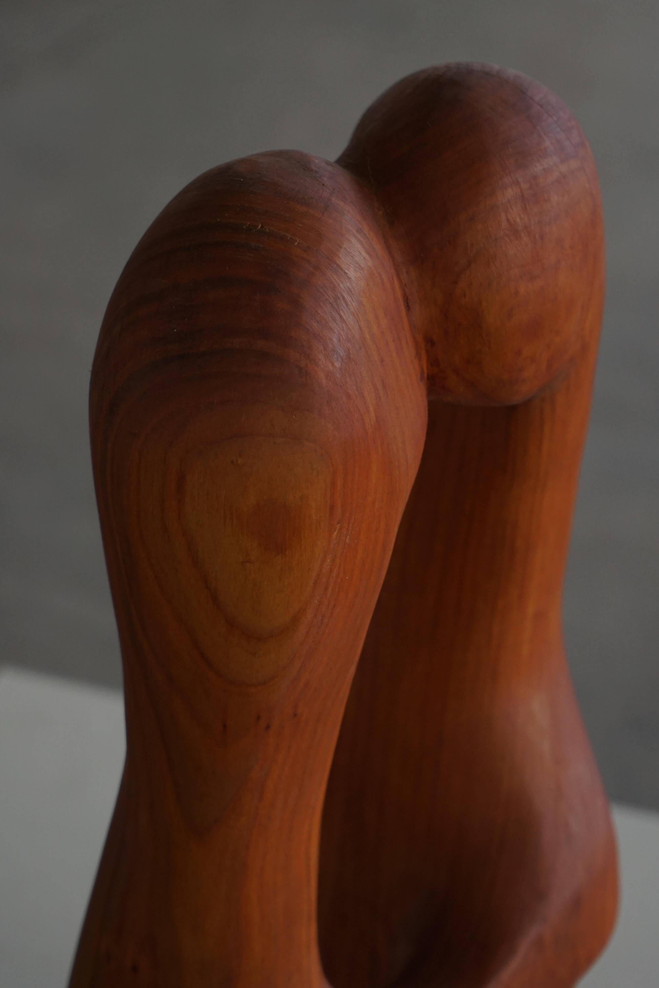 Decorative wooden sculpture "Love" by Ole Wettergren, Denmark, 2000s