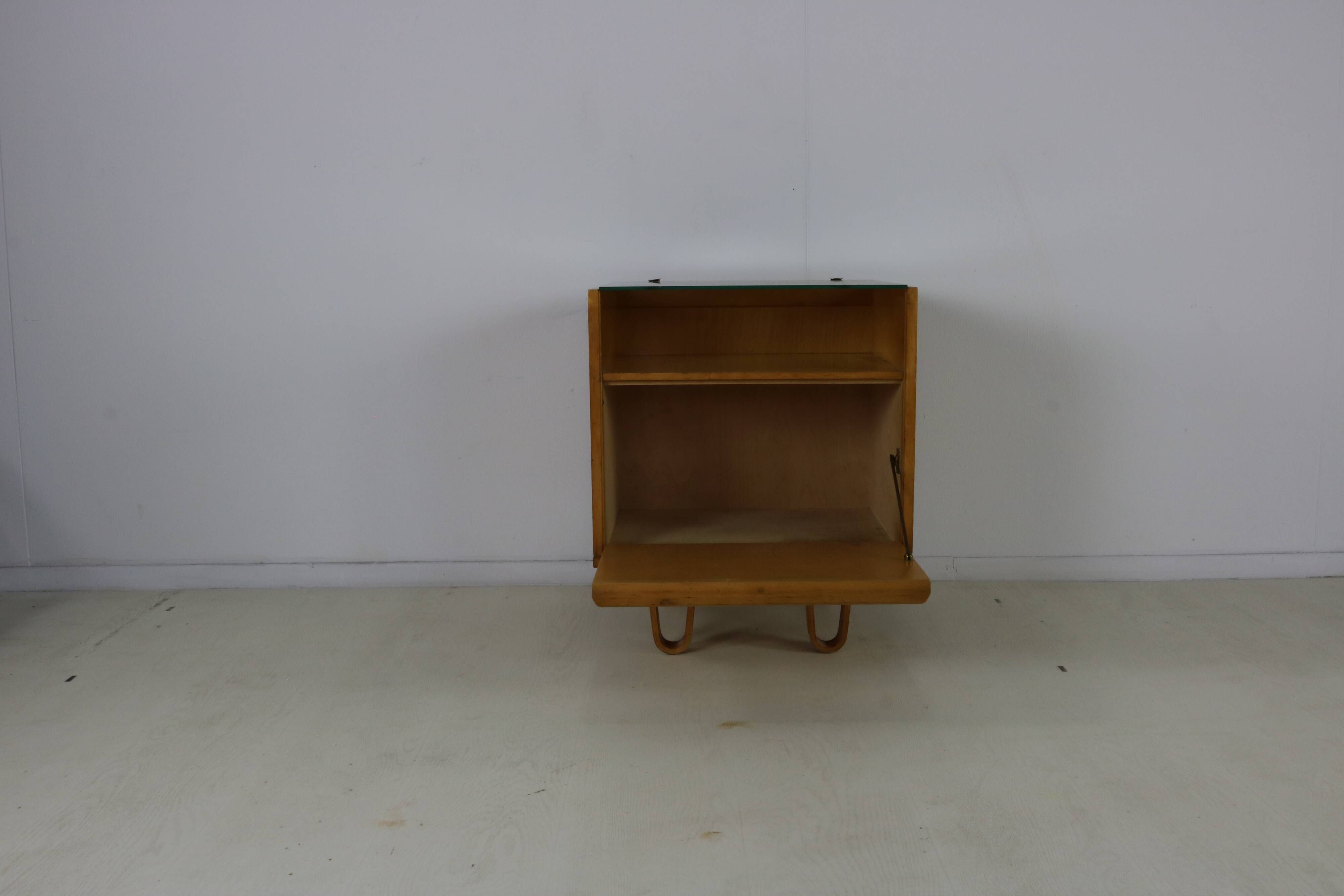 UMS Pastoe small birchwood nightstand by Cees Braakman for Pastoe