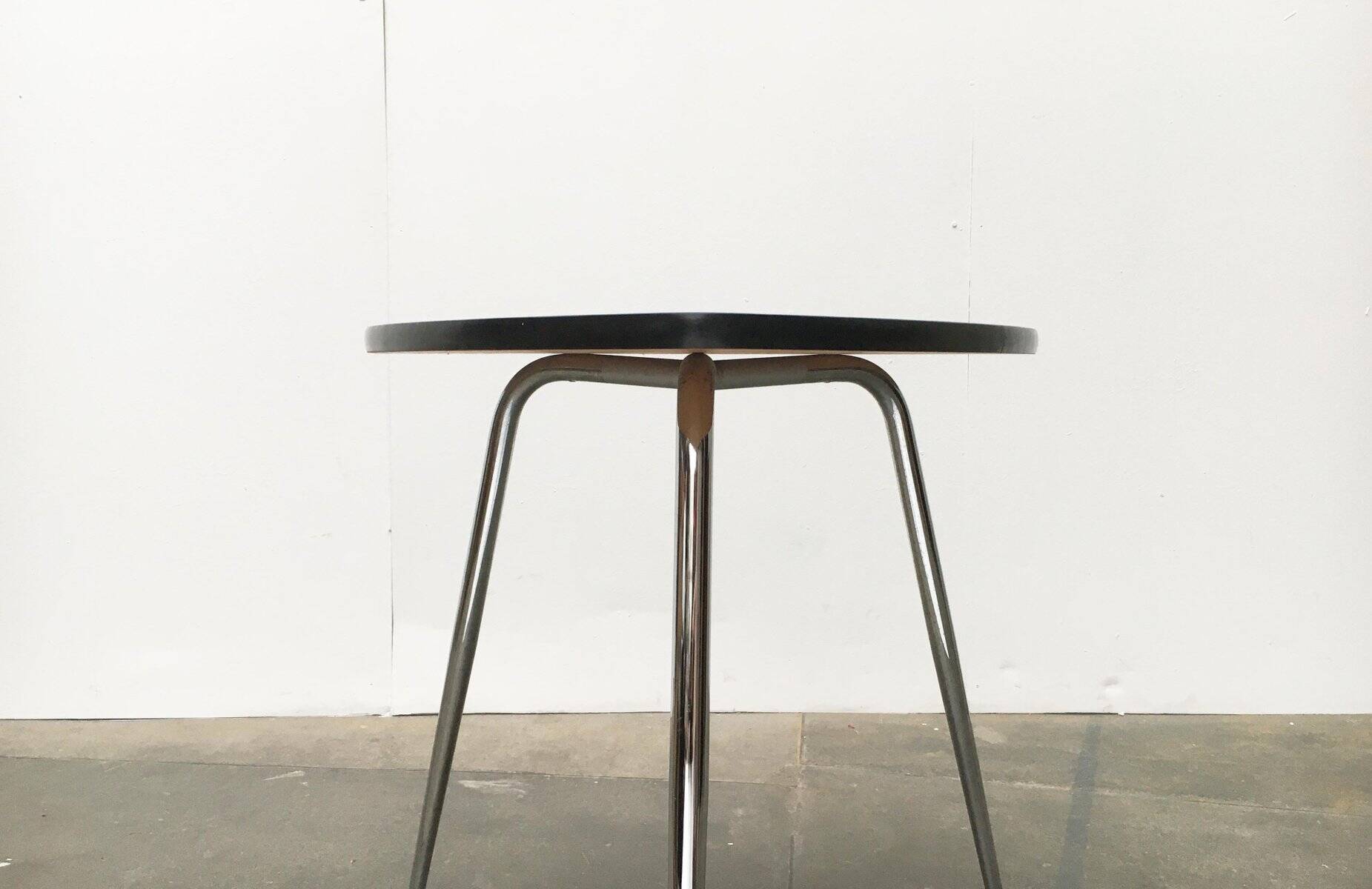 Mid-century German tripod coffee table for Mauser Werke Waldeck.