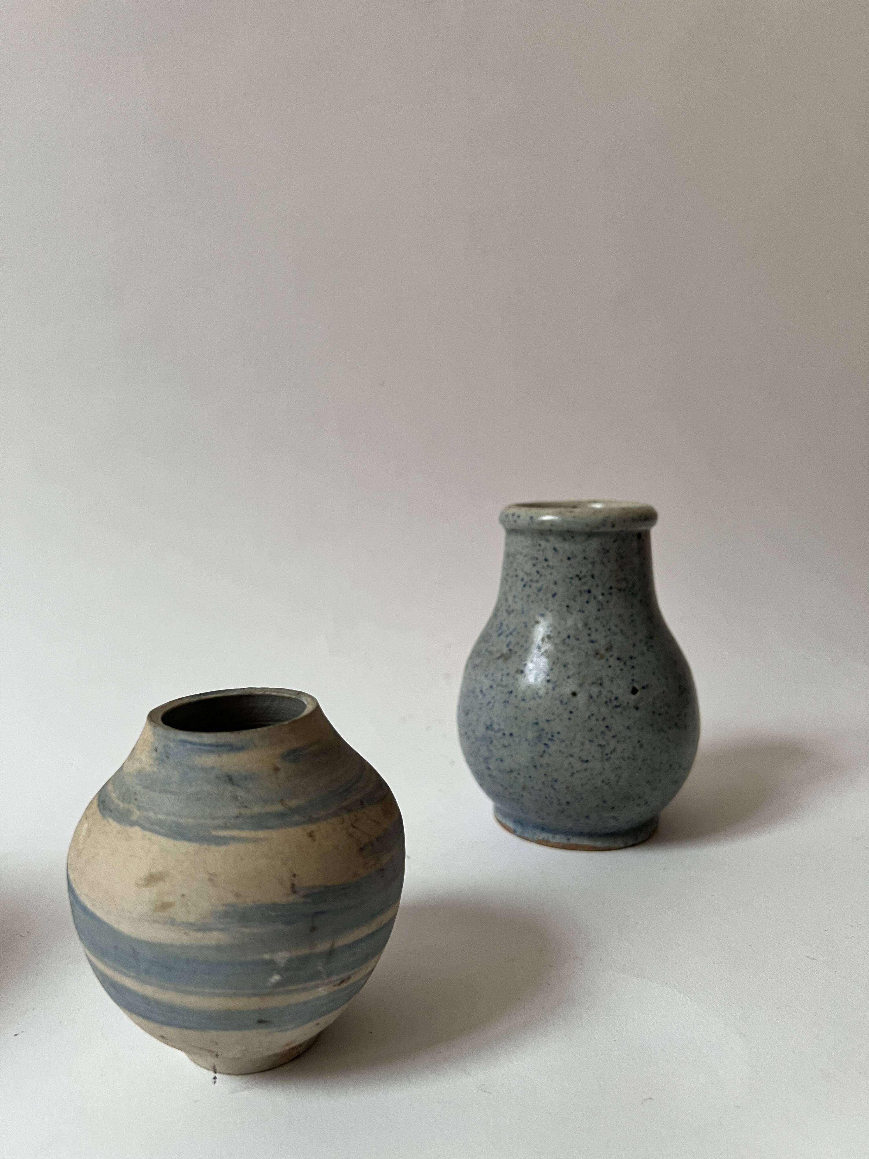 Set of 2 handmade ceramic vases
